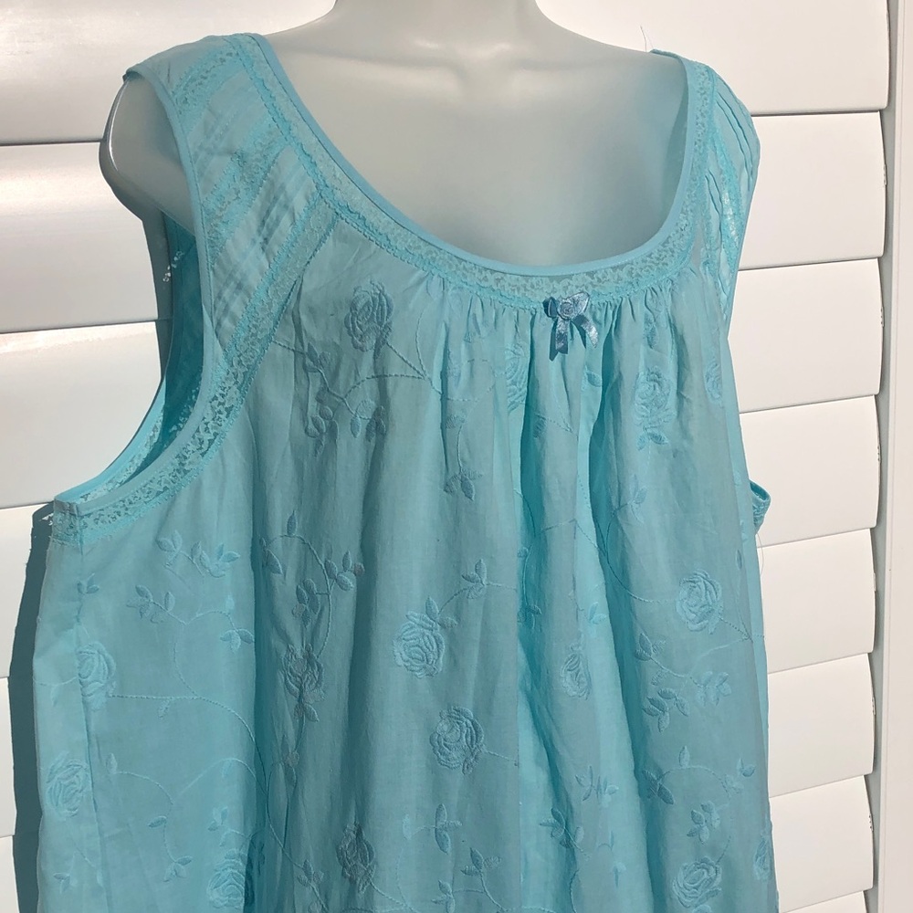 NWT Charter Club Aqua Sleeveless Chemise - Picture 6 of 9